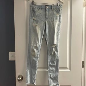 Abercrombie & Fitch light blue size 27 ripped jeans